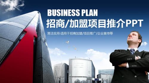 精致动感商业计划书招商加盟项目推介PPT