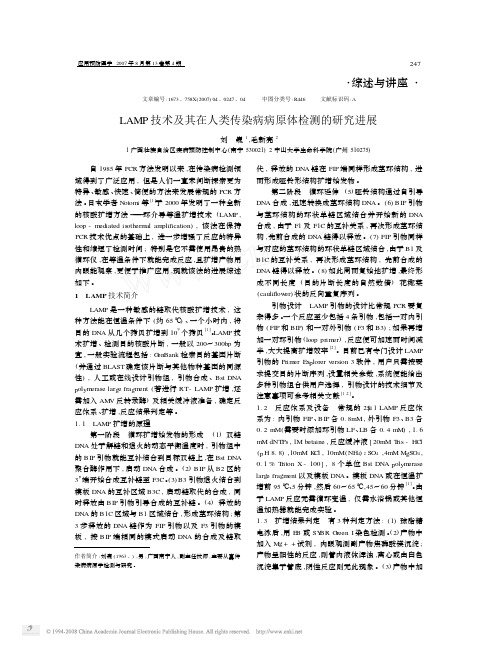 LAMP技术及其在人类传染病病原体检测的研究进展