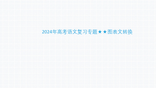 2024届高考语文复习专题：图表文转换