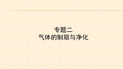 2018年中考化学总复习专题突破课件:专题二 气体的制取与净化 (共34张PPT)