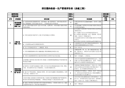 第三季度履约项目检查表格(房建类)