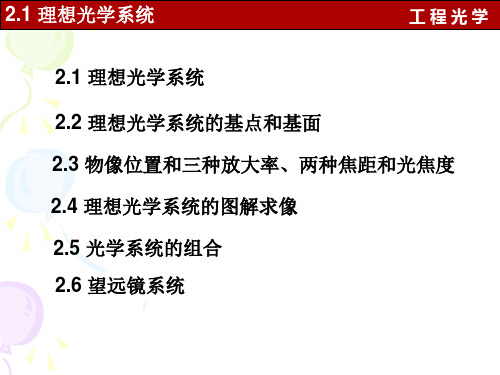 工程光学第二章资料PPT课件