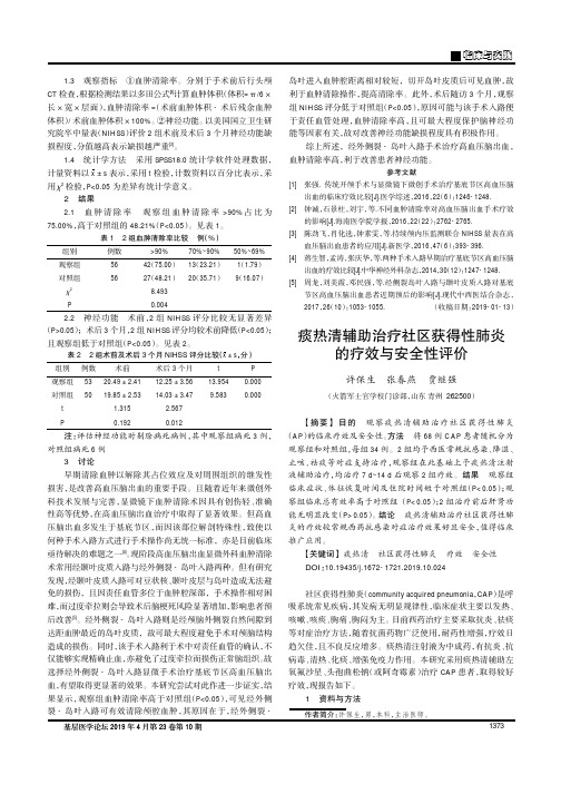 痰热清辅助治疗社区获得性肺炎的疗效与安全性评价