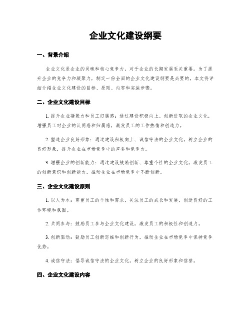 企业文化建设纲要