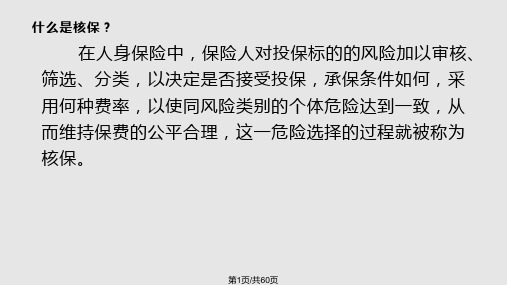 核保基础知识培训PPT课件