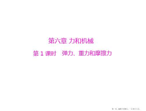 (粤教沪科版)中考物理复习课件：_弹力、重力和摩擦力