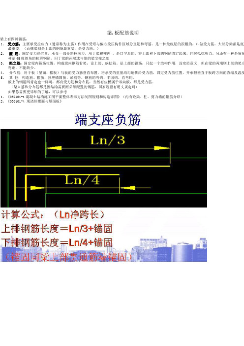 梁板钢筋说明