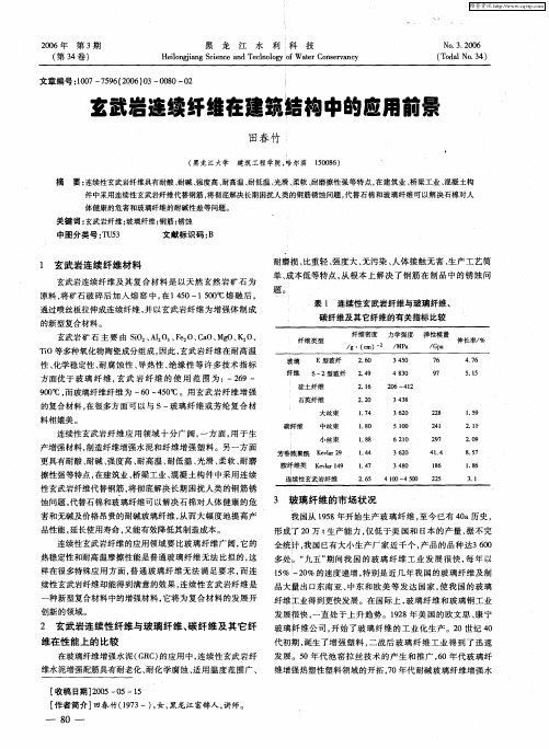 玄武岩连续纤维在建筑结构中的应用前景