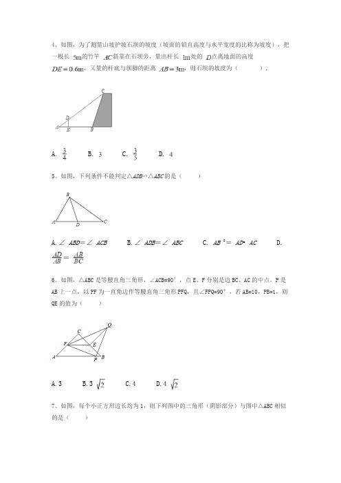 第1章 图形的相似数学九年级上册-单元测试卷-青岛版(含答案)