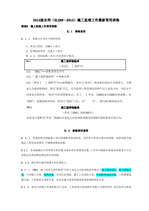 CB表格2014版水利