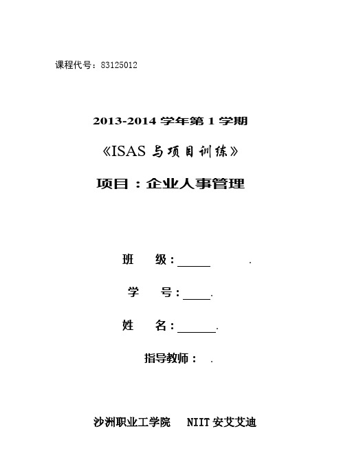 ISAS项目文档