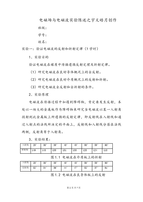 电磁场与电磁波实验报告