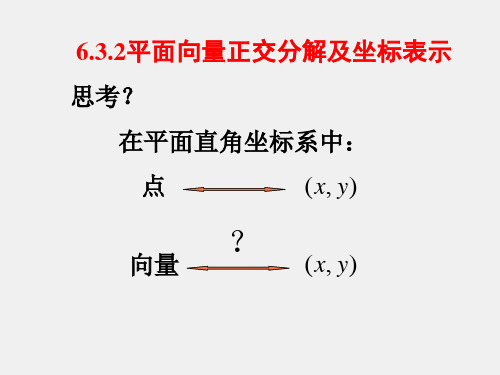 平面向量的正交分解、坐标表示、坐标加减运算高中数学必修第二册课件共张(版)