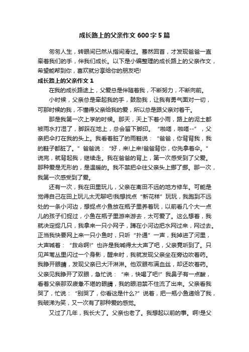 成长路上的父亲作文600字5篇