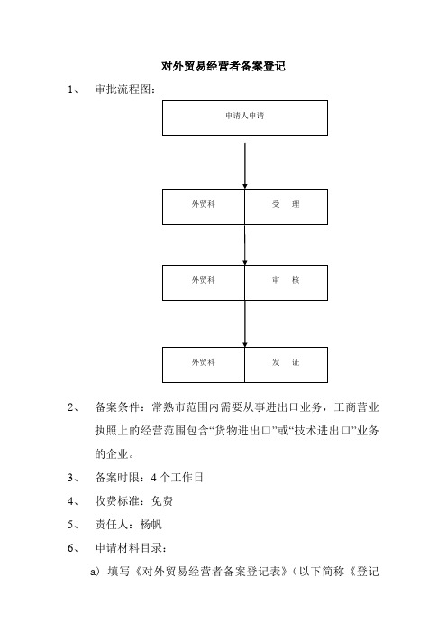 对外贸易经营者备案登记