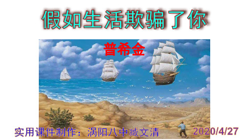 《假如生活欺骗了你》优秀课件 实用PPT