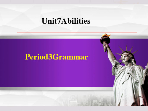 译林牛津版七年级下册英语Unit 7 Period 3 Grammar