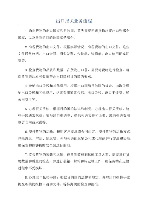 出口报关业务流程