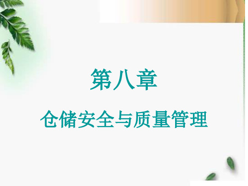 仓储安全与质量管理(ppt 89页)