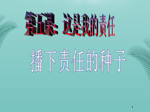 政治九年级全一册人民版第五课《这是我的责任》——播下责任的种子课件(“责任”相关文档)共20张