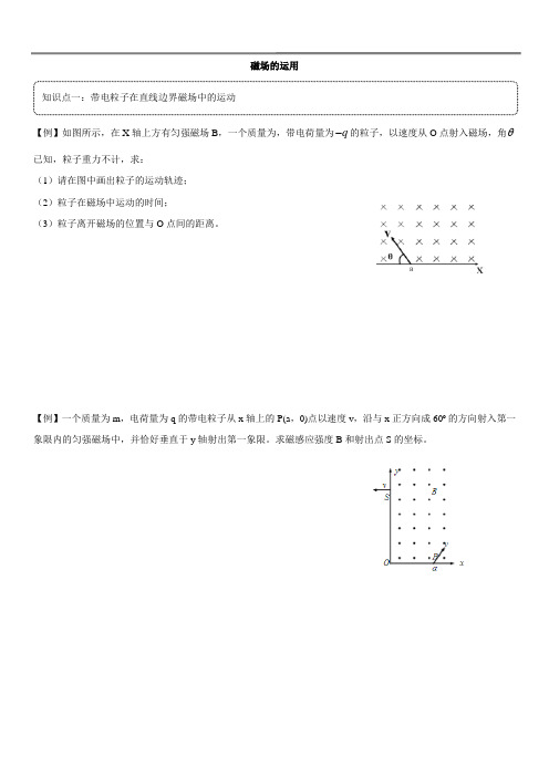 高二物理讲义  洛伦兹力及其应用