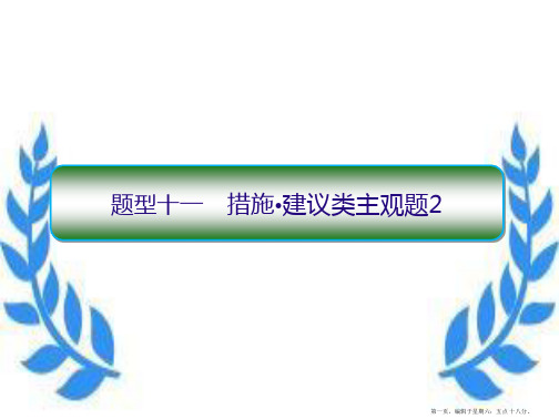 2022高考政治题型过关练题型十一措施建议类主观题2课件