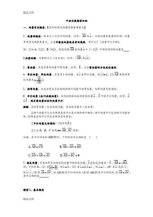 最新平面向量题型归纳