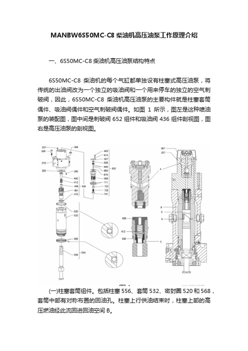 MANBW6S50MC-C8柴油机高压油泵工作原理介绍