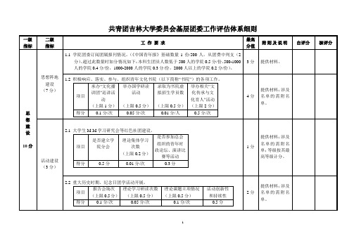 2013年共青团吉林大学委员会基层团委工作评估体系细则及加分项目 (1)