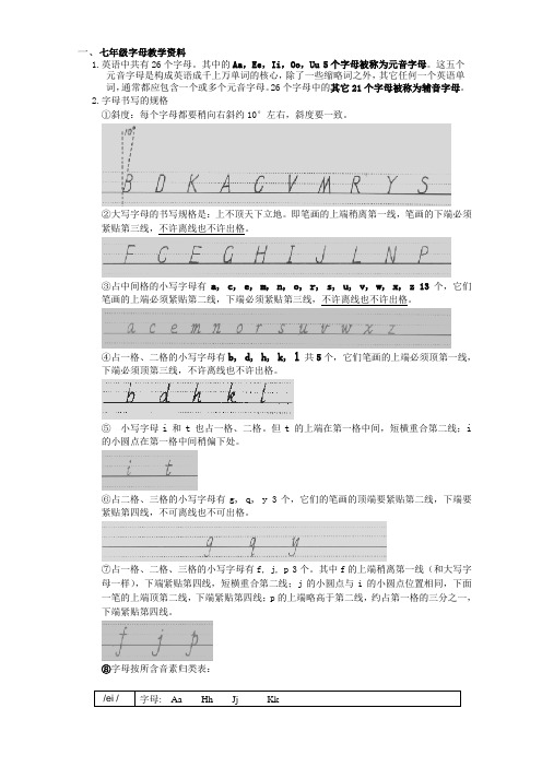 新版人教版七年级英语上册各单元知识点汇总