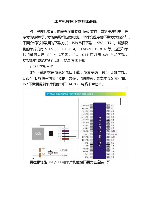 单片机程序下载方式讲解