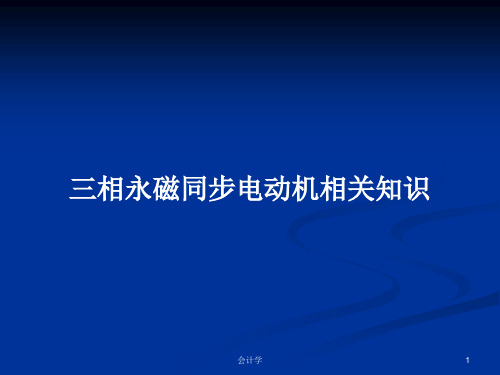 三相永磁同步电动机相关知识PPT教案