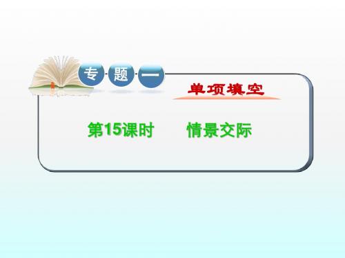 2012届全国版学海导航高中总复习(第2轮)英语课件：专题1 第15课时 情景交际