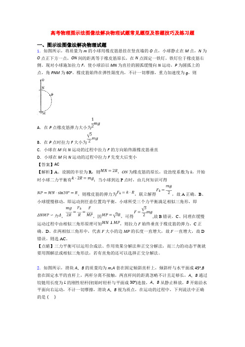 高考物理图示法图像法解决物理试题常见题型及答题技巧及练习题