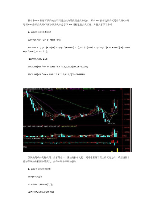 ddx指标选段公式有哪些 通达信ddx指标公式汇总