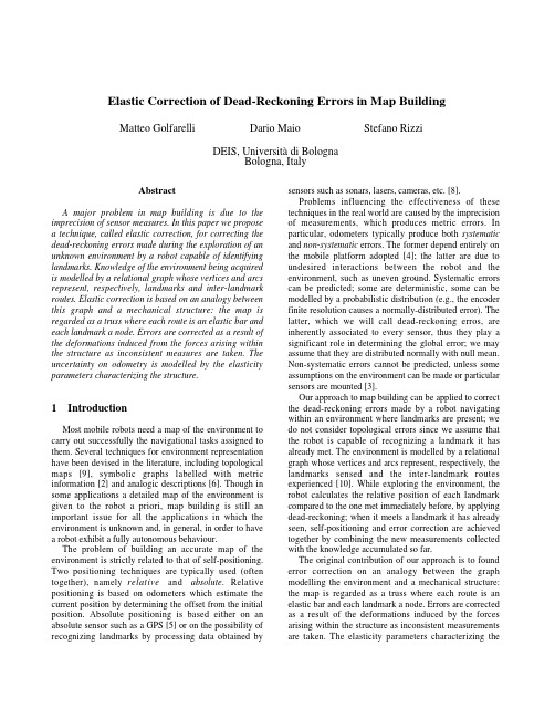 Elastic correction of dead-reckoning errors in map building