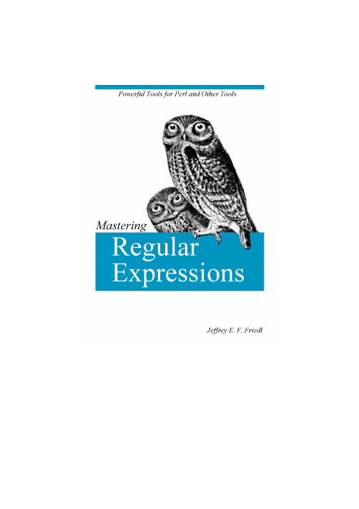 Mastering Regular Expressions