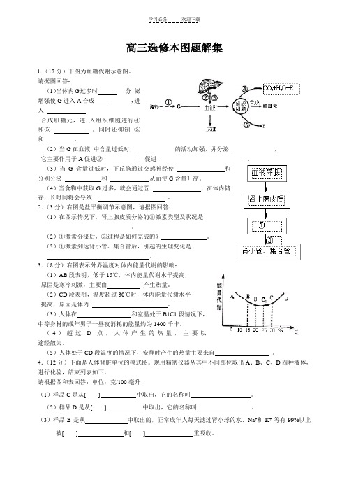 高三选修本图题解集(试题前半)