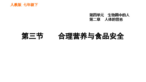 人教版七年级下册生物4. 合理营养与食品安全 课件