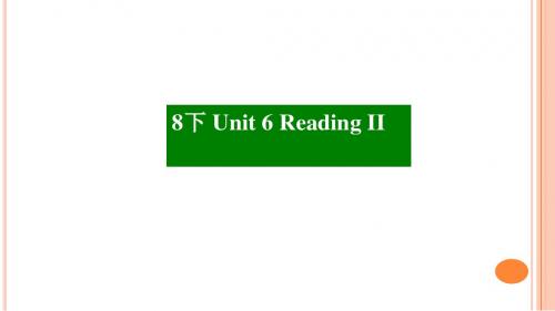 八年级英语下册 Unit 6 Sunshine for all Reading(II) 课件 (共25张PPT)