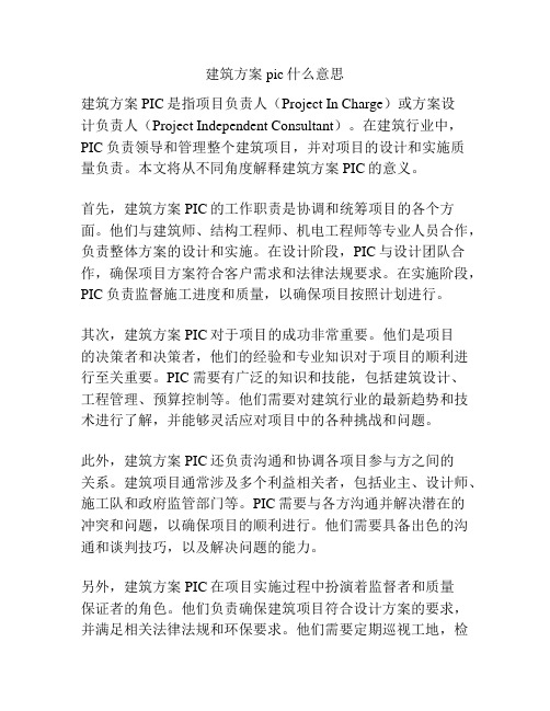 建筑方案pic什么意思