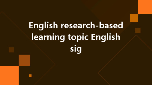 英语研究性学习课题：旅游景区的标识英语