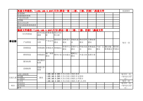 OA及文件归档表格