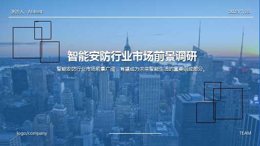 2023年中国智能安防行业发展深度调研与投资前景研究报告文档