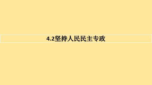 坚持人民民主专政 课件  2024-2025学年高中政治统编版必修三政治与法治