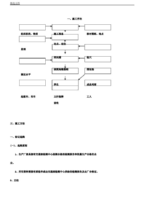 交通标志施工方案