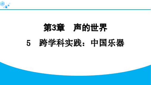 八年级上册物理教科版【习题】3.5  跨学科实践：中国乐器