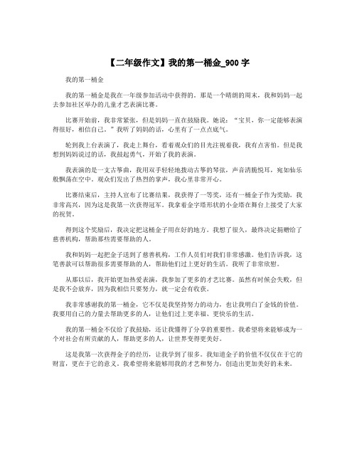 【二年级作文】我的第一桶金_900字