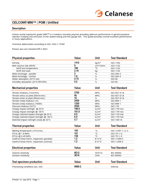 Celcon M90 - New Celanese