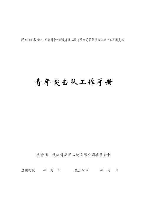 青年突击队工作手册